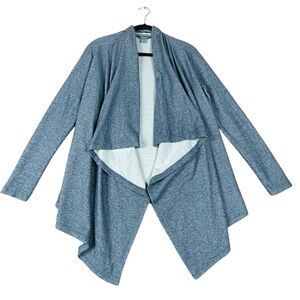 Natural Reflections Open Waterfall Front Minimalist Closet Staple Cardigan  Sz M